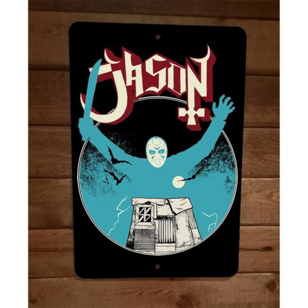 Jason Ghost Friday 13th Horror Halloween 8x12 Metal Wall Sign